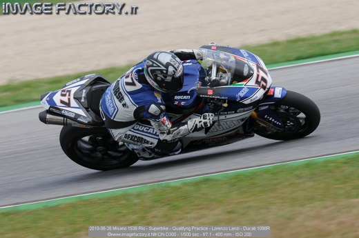 2010-06-26 Misano 1539 Rio - Superbike - Qualifyng Practice - Lorenzo Lanzi - Ducati 1098R